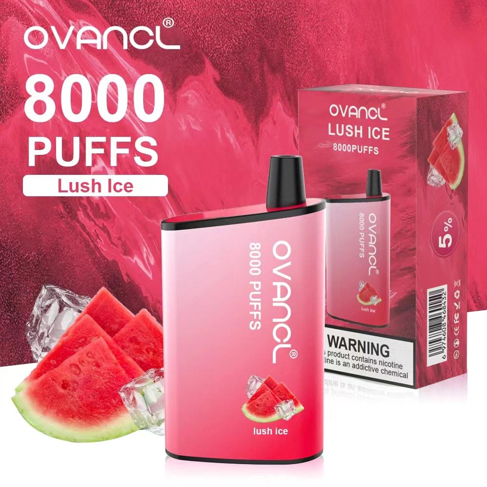 Ovancl 8000 puffs e Fil de cigarro Coil Vape Mod recarregável E Hookah Pen Shisha Pape Traço Atacado cigarro elétrico descartável