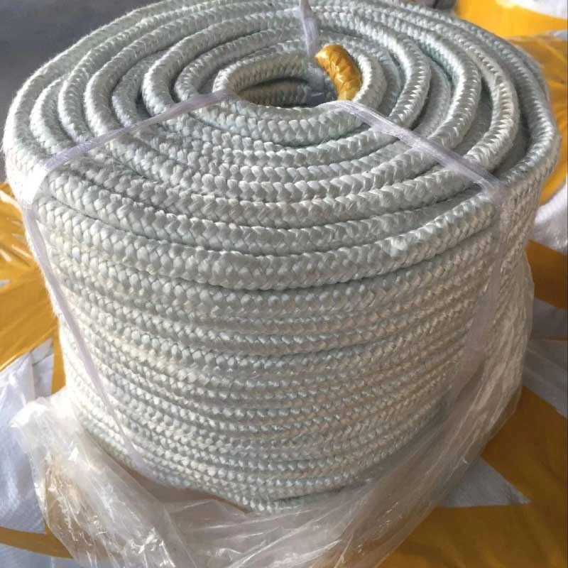 High Temperature Insulation Material Ceramic Fiber Twisted Rope 100% Virgin Braided Ceramic Fiber Square Rope Fiberglass Products