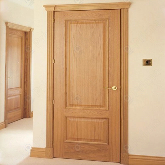 Luxury Solid Teak Wood Single Design Plain Bedroom Wooden Door for Interior