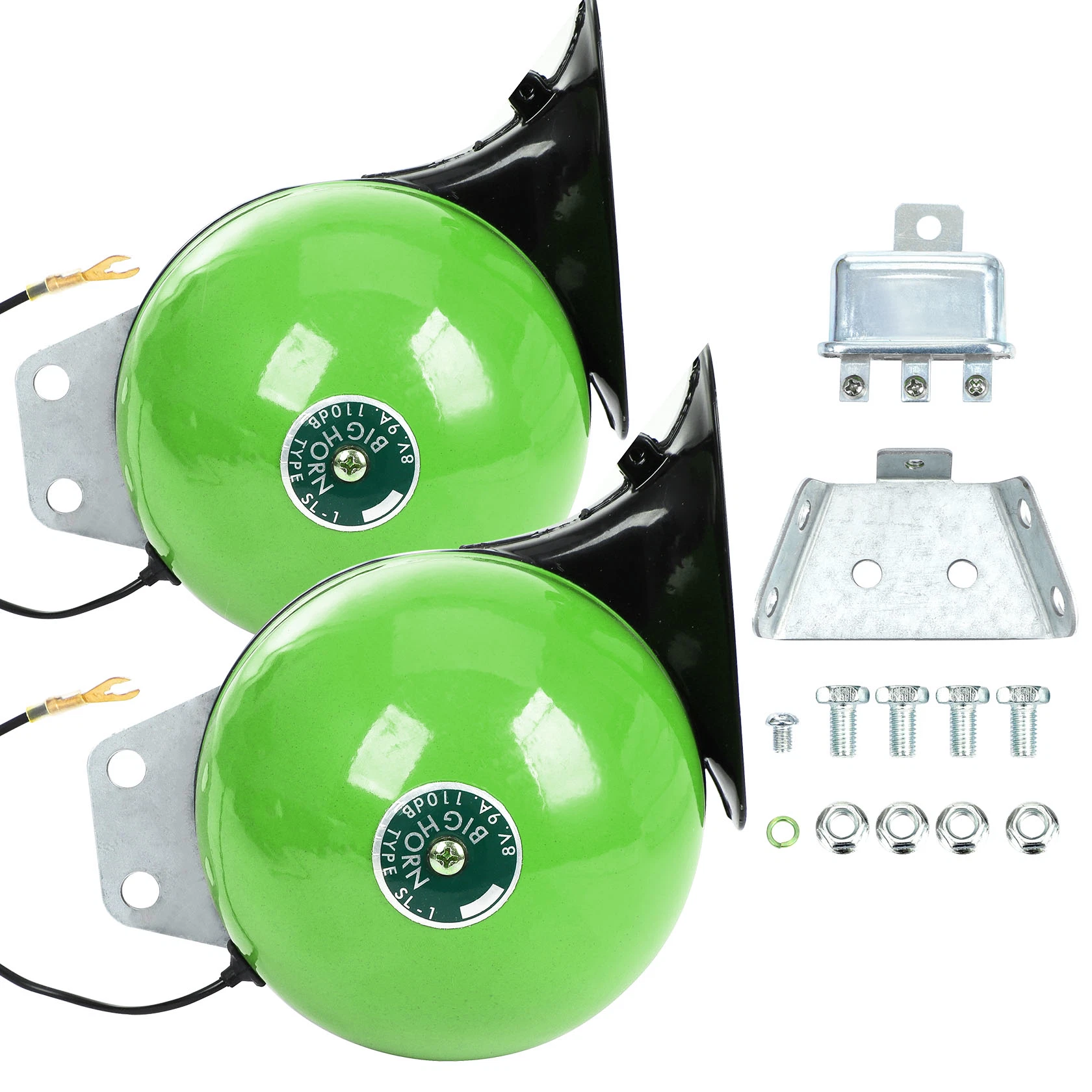 Warning Alarm Horn Material: Aluminium Alloy and Metal Color: Black Voltage: 12V Volume Level: 300dB