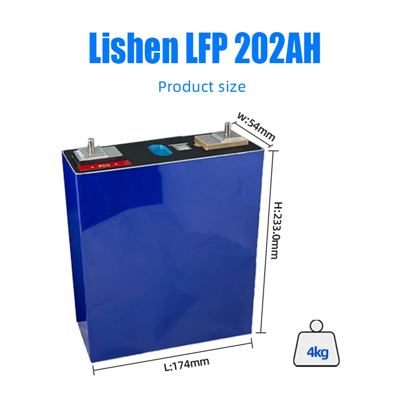 Sustitución de baterías de plomo-ácido de batería de ión de litio de 3,2 V 202Ah Lishen LiFePO4 celdas de batería para el almacenamiento de energía