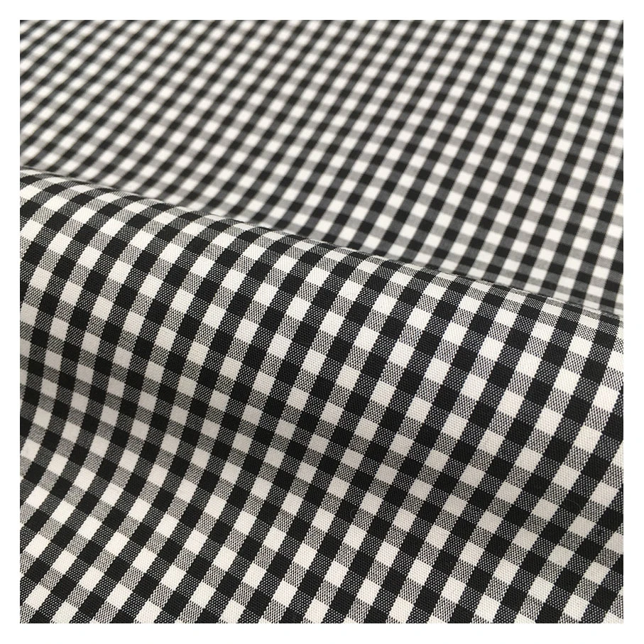 2.5mm Plaid Cotton Fabric Cotton Nylon Spandex Stretch Woven Yarn Dyed Fabric