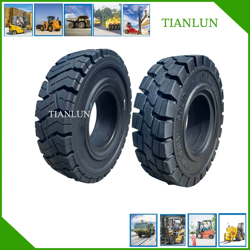 Press-on Solid Scraper Forklift Mining Dump Truck Scissor Lift Tractor Reach Stacker Trailers Boom Lift Industry Skid Steer Solid Tire/ Solid Tyre (22*10*16)