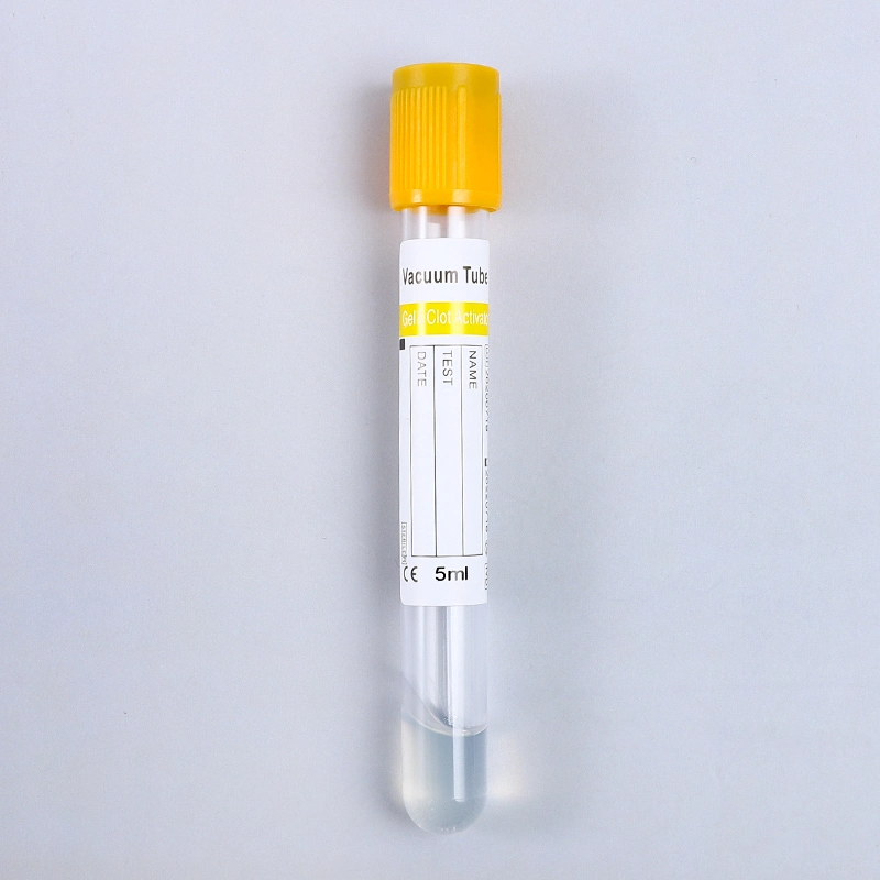 New Product 5ml Vacuum Medical Gel Clot Activator Plain Blood Collection Tube