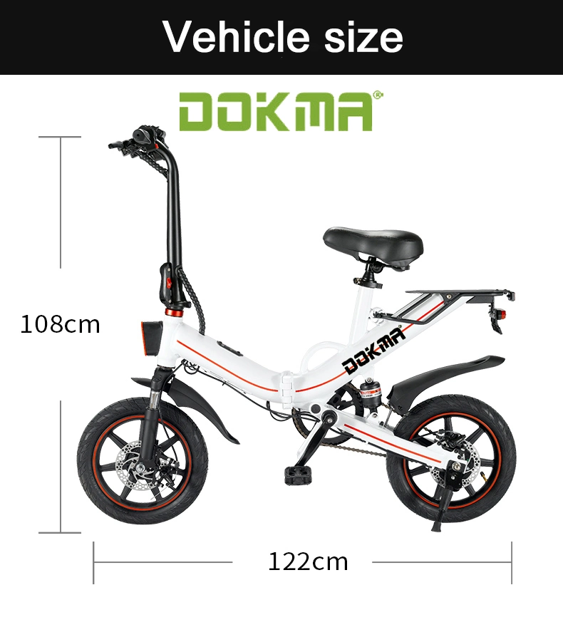 Dokma BV5 EU Us Warehouse 14 Inch China Factory Wholesale Direct Hot Selling Mini Ultrlight Electric Folding Bicycle for Adult Ready to Ship