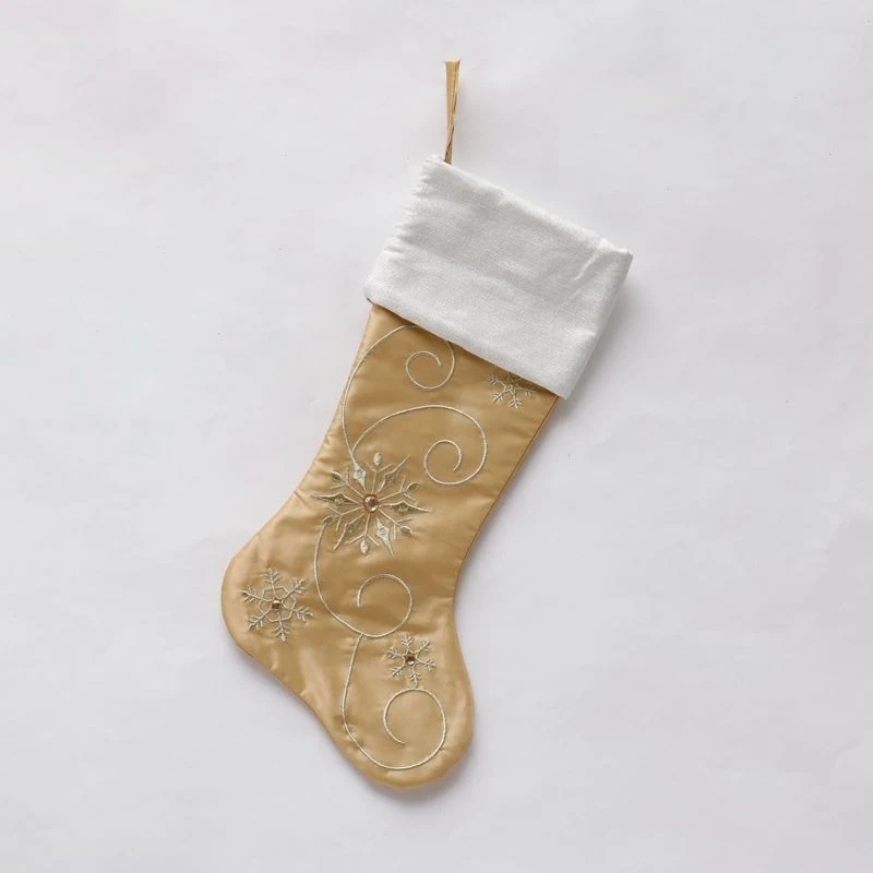 New Arrival Christmas Stocking with Printing Car Linen Christmas Candy Bag