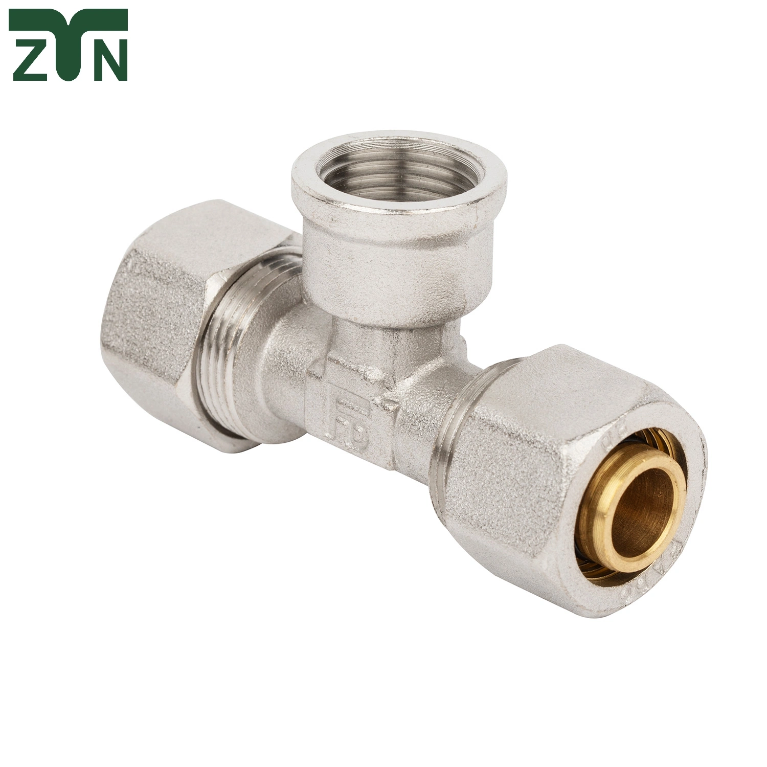 Nickel Coated Brass Material Bite Type Pneumatic Tube Air Connectors Ferrule Fitting