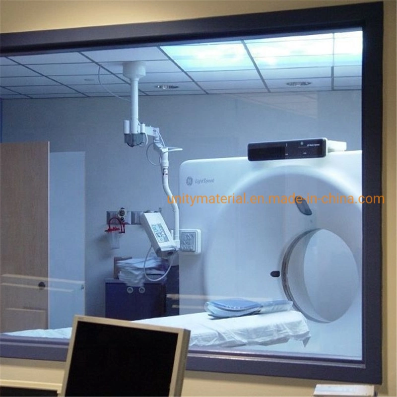 Resonancia magnética del Hospital de medicina de rayos X transparente de vidrio de plomo para la sala de tomografía computarizada de 8mm de cristal