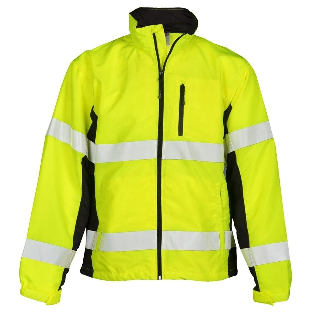 Waterproof 100% Polyester Hi Vis Windbreaker Uniforms Construction Workwear