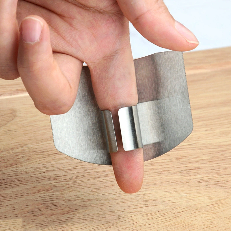Protecteur de doigt en acier inoxydable d'éviter de nuire à la protection des doigts de cuisine pour la coupe
