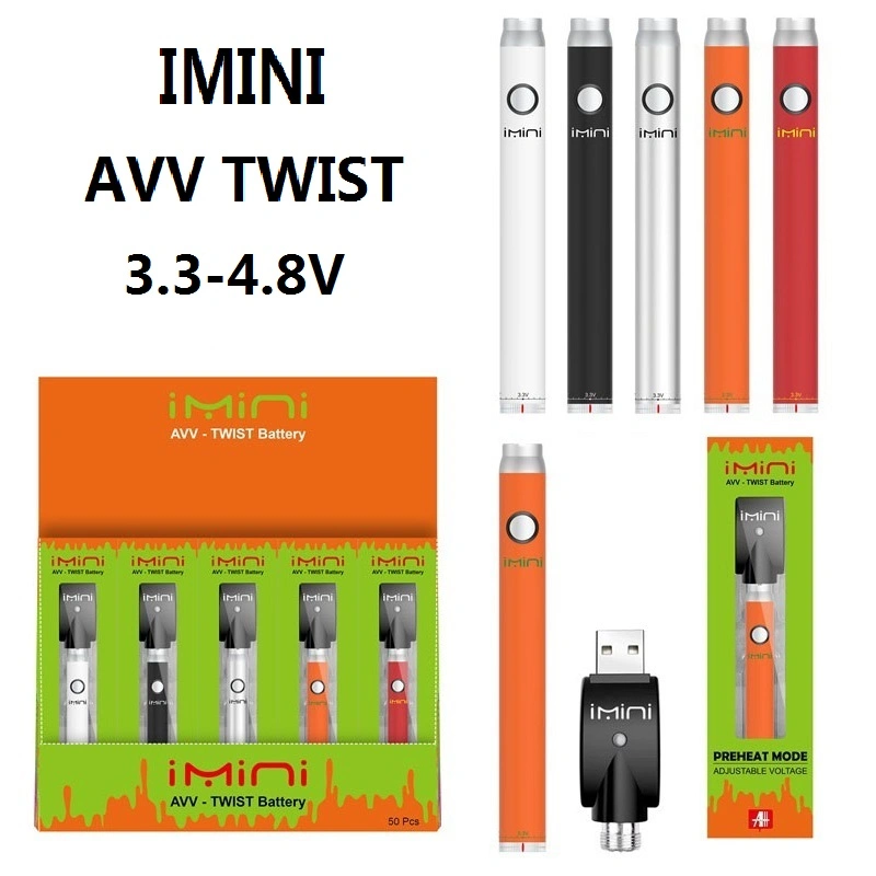 شعار Imini طباعة الصين الأصلية 380 ملي أمبير/ساعة شحن السجائر الإلكترونية من النوع C بطارية Port Mini Vape