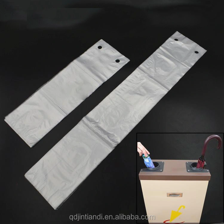 HDPE Disposable Clear Plastic Printing Logo Waterproof Disposable Bags Long Wet Umbrella Bag