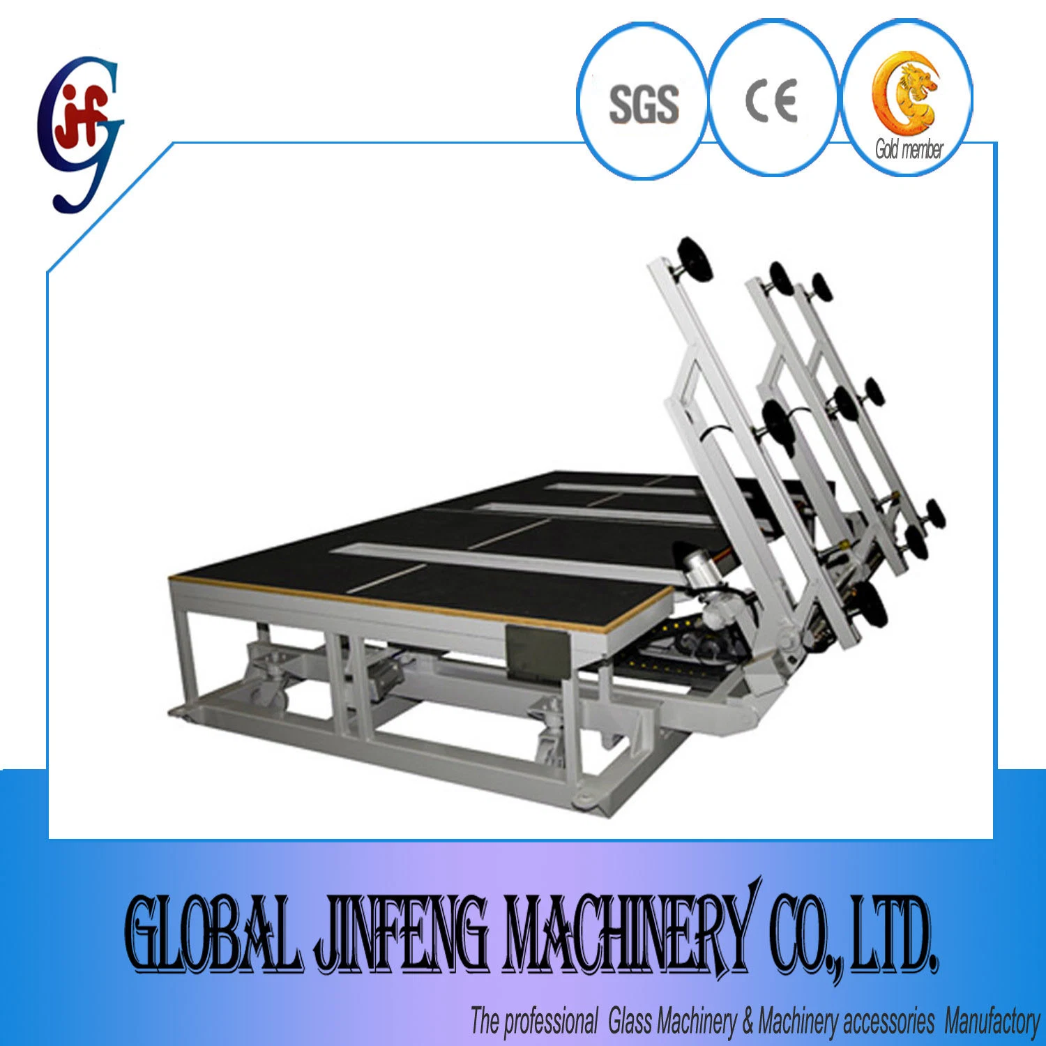 Jfc-4028 Automatic Glass Cutting Breaking Table Machine with Loading Arms