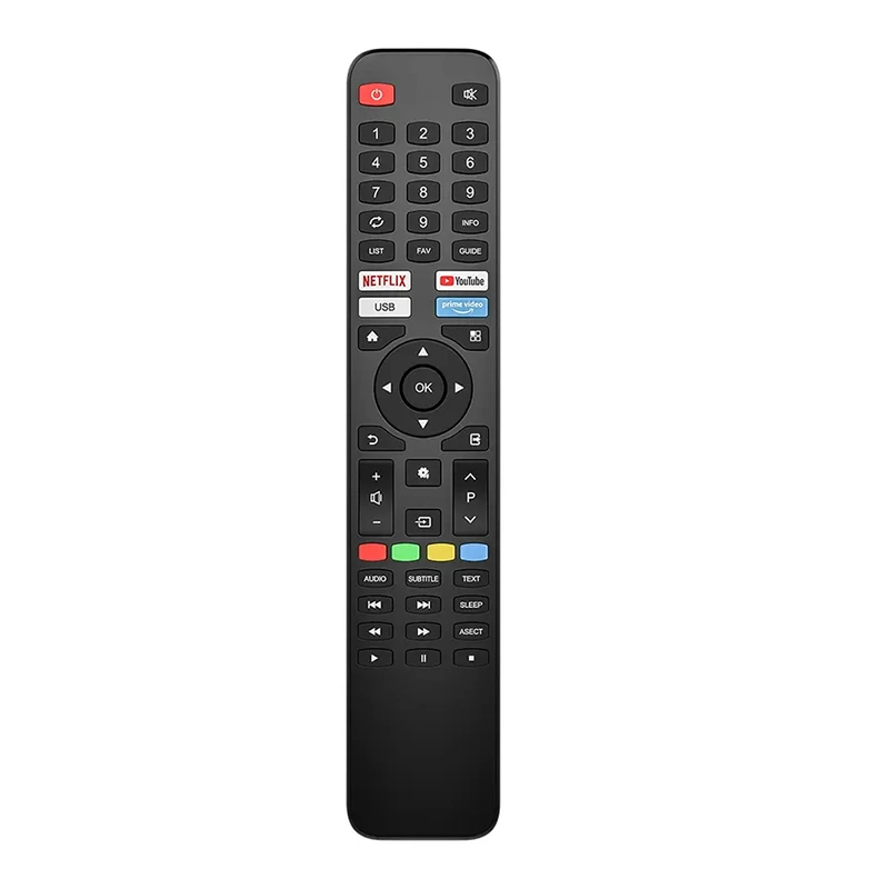 54 Keys Mult-Function Nice Appearance Smart Home Appliance Office TV IR Remote Control in Black for Android TV Box