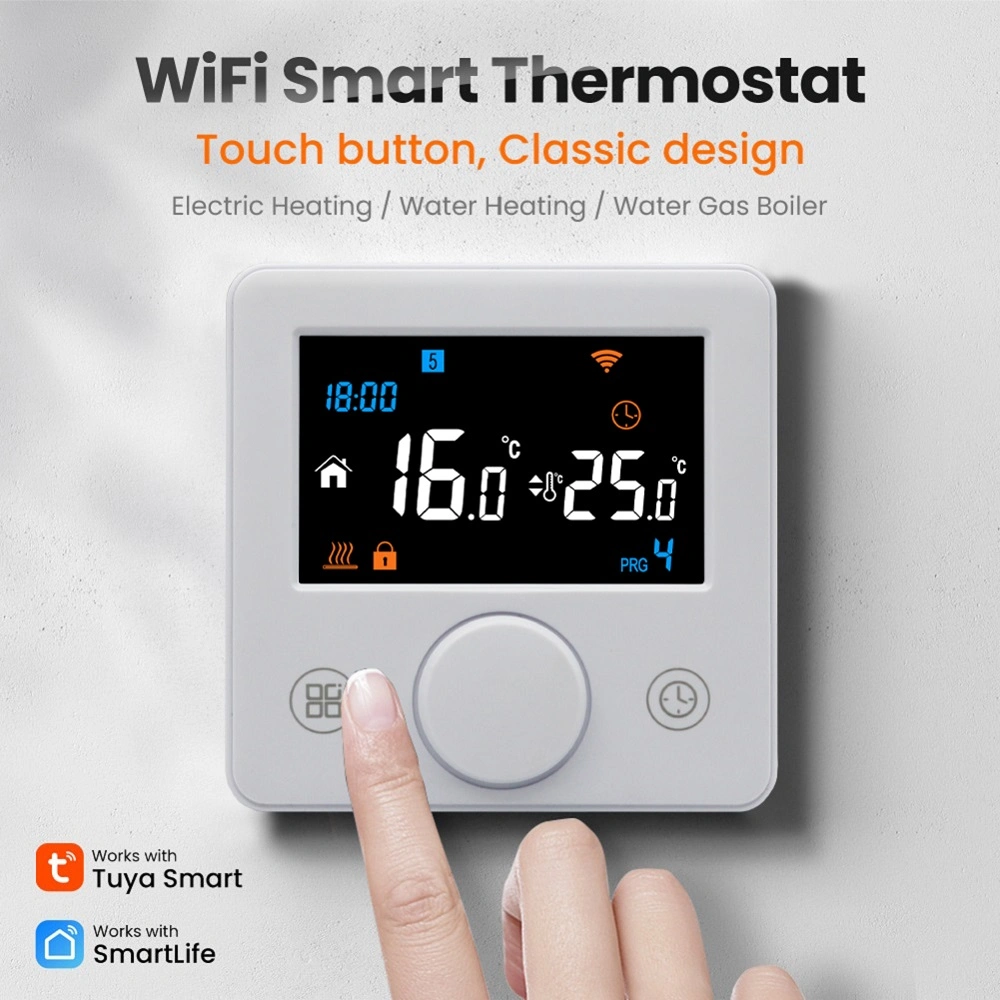 Tuya WiFi Thermostat 220V LCD Display Touch Screen Gas Boiler Electric Floor Heating Temperature Controller Smart Life Alexa