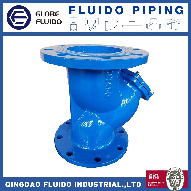 Cast Iron Water Foot Valve Block Bottom Valve Pn16 with Blue Paint