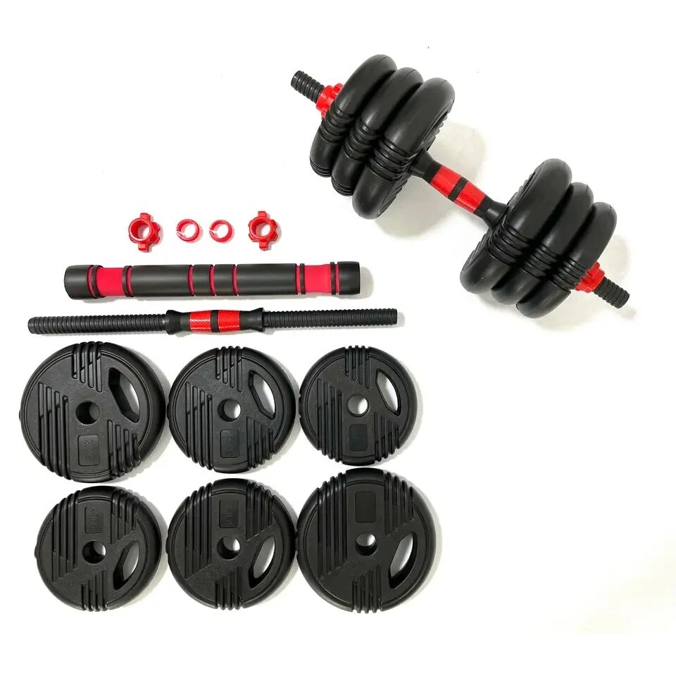 Weightlifting Fitness Factory Cheap Plastic Cement Dumbbells Set Adjustable Dumbbell Set