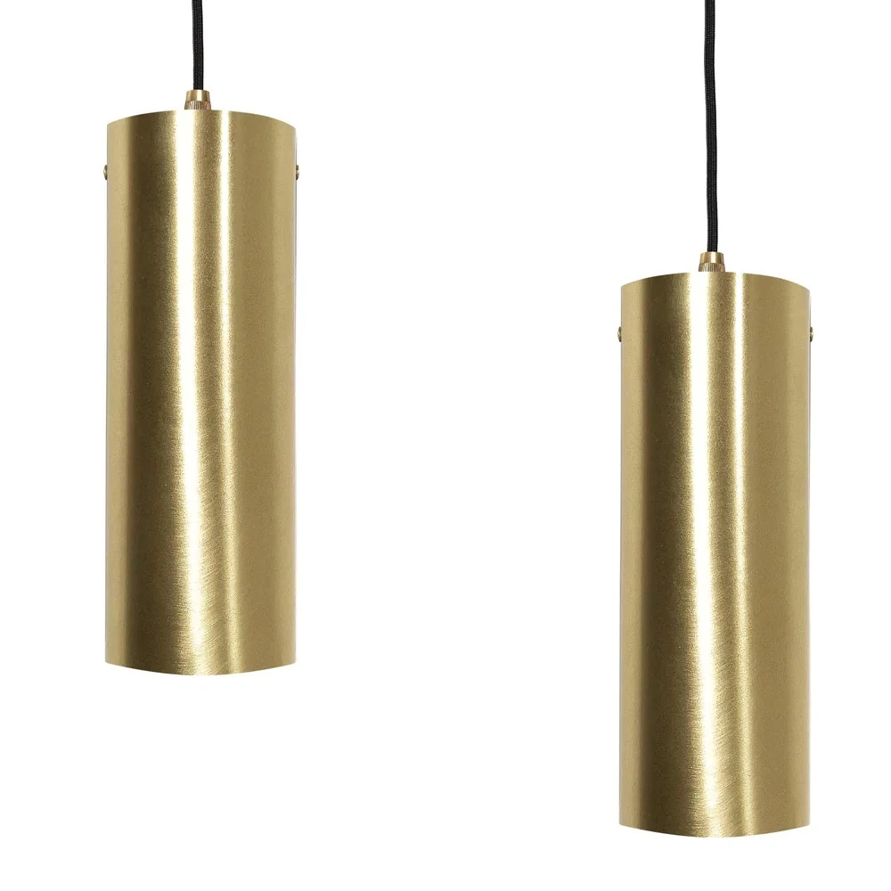 3 Light Close to Ceiling Fitting Brass Lighting Tube