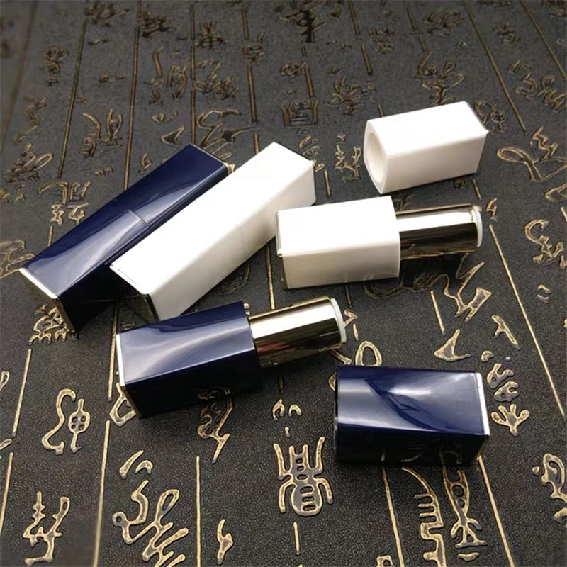 Luxury Square White Black Lipstick Tube 12.1mm