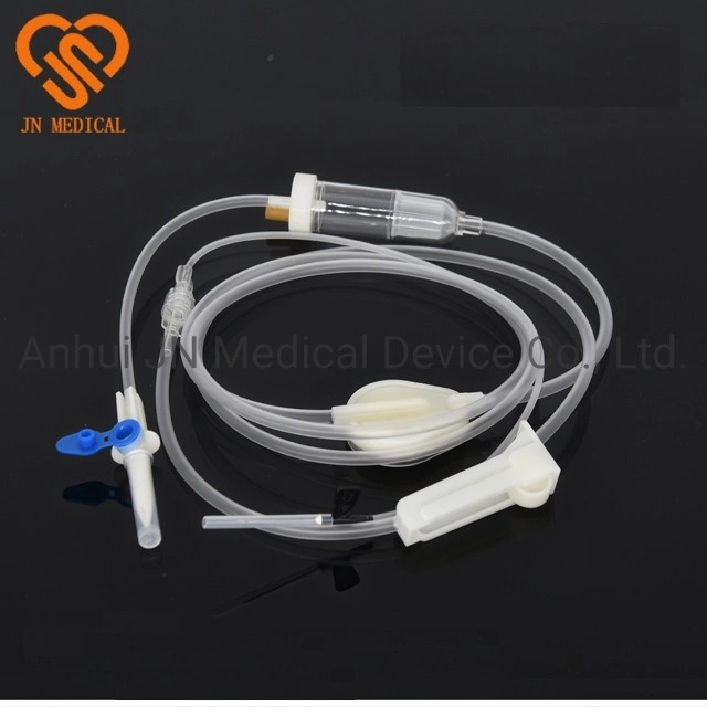 Disposable Infusion Drip Giving Set with Infusion Filter Flow Regulator