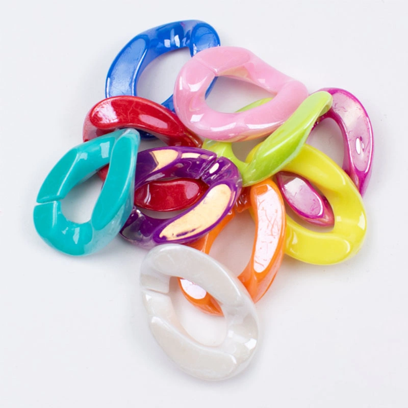 Mayorista Colorful Acrylic cadena Moda Hombre Mujer cadena de cuello Enlaces Para Accesorios de bolsas de collar de gafas