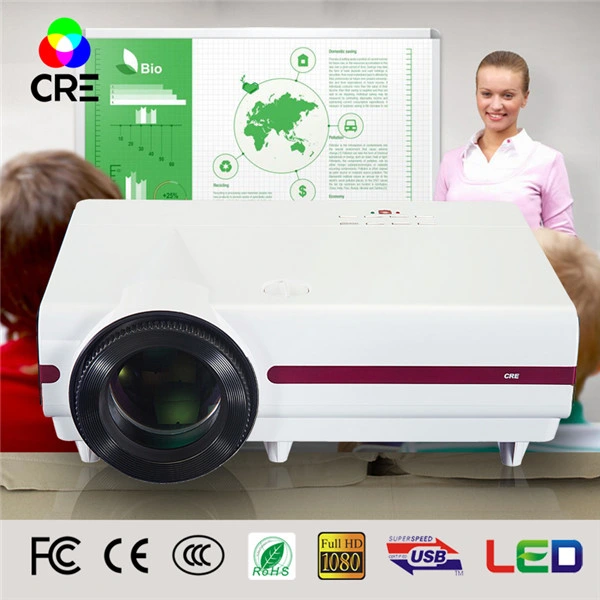 Home Theater mini proyector de LED 1280*768 compatible con LCD Interfaz Multimedia