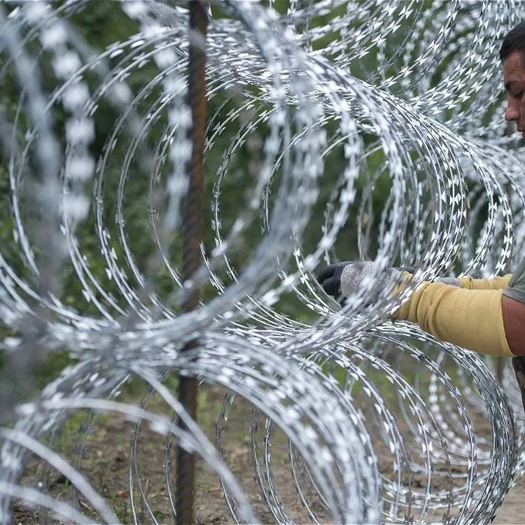 Alambre de barbía de alta calidad Precio bajo Mayoristas helicoidal galvanizado Navaja de alambre de alambre de barbed