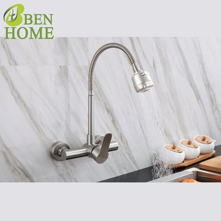 in Wall Faucet Shower Faucet 304 Stainless Steel 360 Pull Down Kitchen Faucet