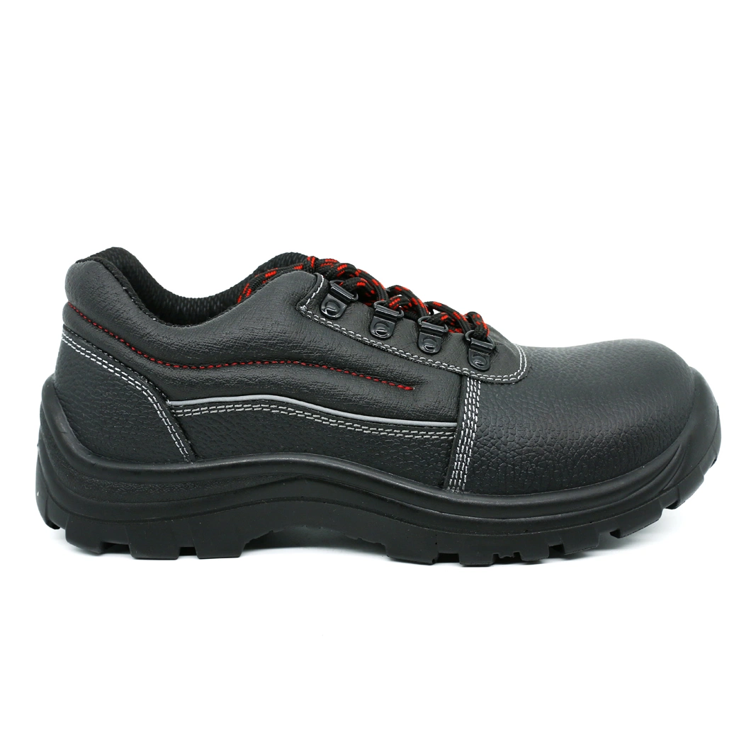 Black Leather Puncture Resistant Steel Toe Protection Safety Shoes