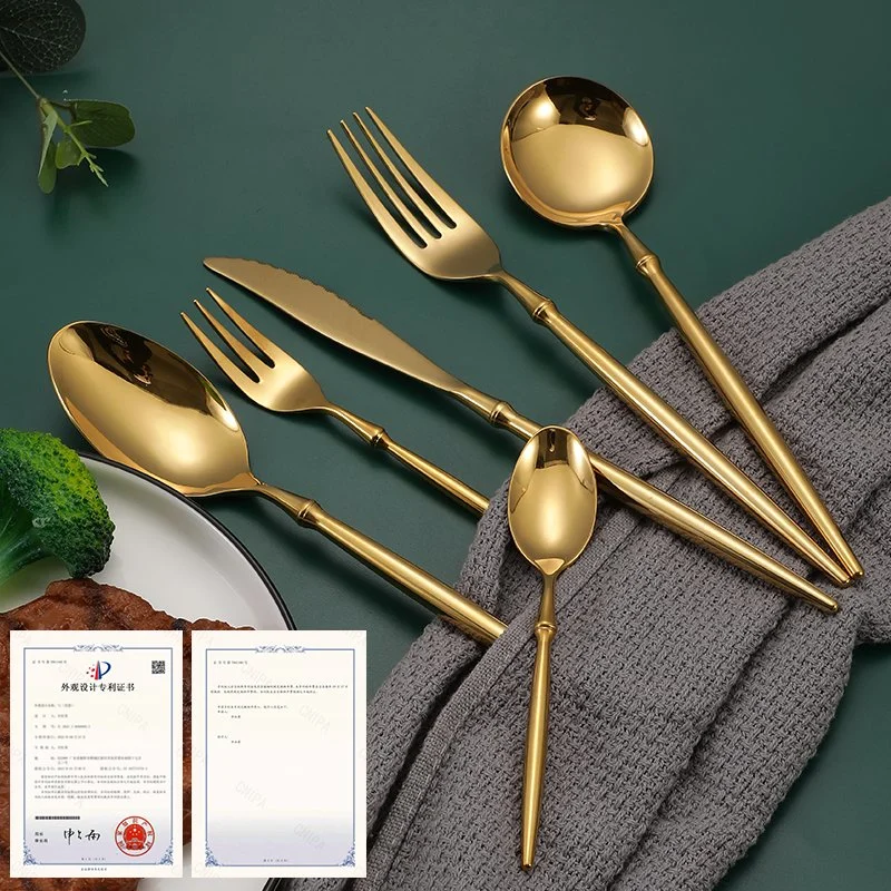 Food Grade Mirror Polish Stainless Steel Handle Flatware Dinner Set