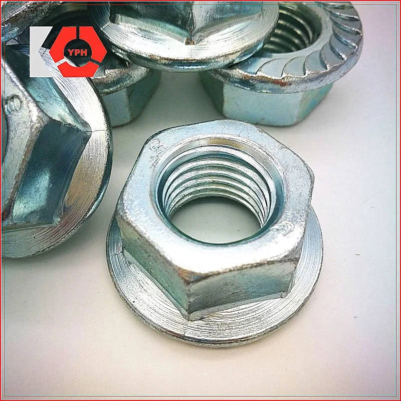 DIN6923 Carbon Steel Hex Flange Nuts Hexagon Head