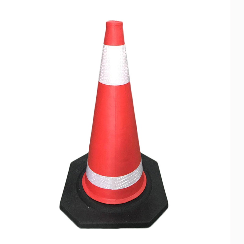 36" Black Base Roadway Safety Reflective EVA Traffic Cone