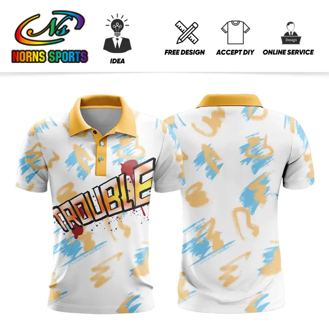 قميص بولو باللونين الضليلين المخصص للشعار التائي فريق الملابس الرياضية بالجملة القميص