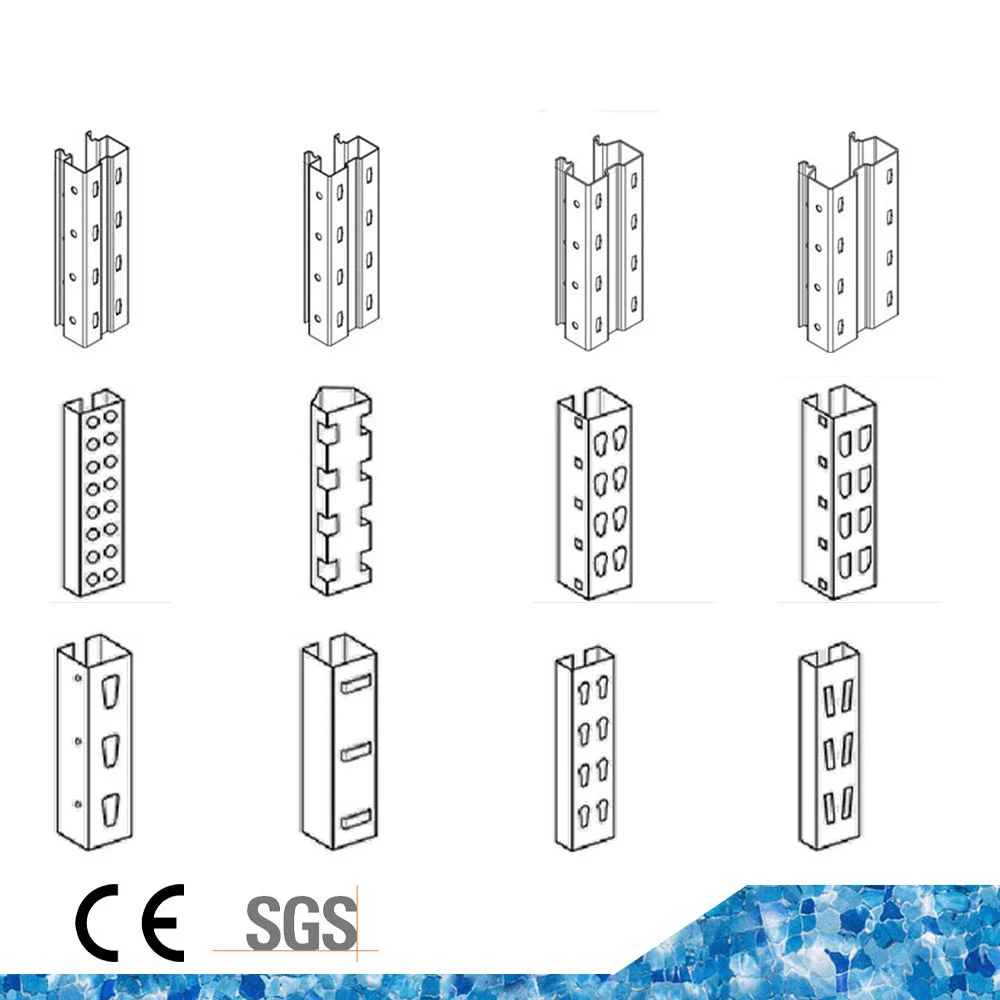 Regalsystem Lagerung Rack Roll Formmaschine Aufrechte Säule Box Querträger-Maschine