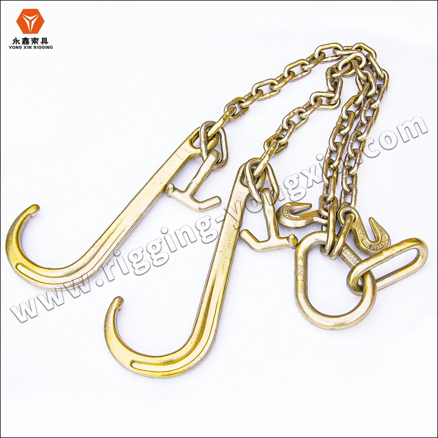 ASTM80 Standard G70 Heavy Duty Iron Link Chain Tie Down Chain Short J Hook with Tow Chain