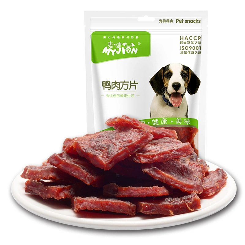 Fabrik Direkt Pet Food Fabrik Huhn / Ente Fleisch Quadratische Molaren Hund Training Hund Snacks Jerky Fleisch Großhandel