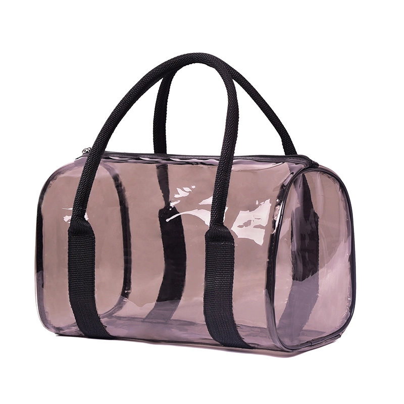 Custom Fashion Waterproof PVC Women Jelly Handbag Transparent Travel Duffle Bag