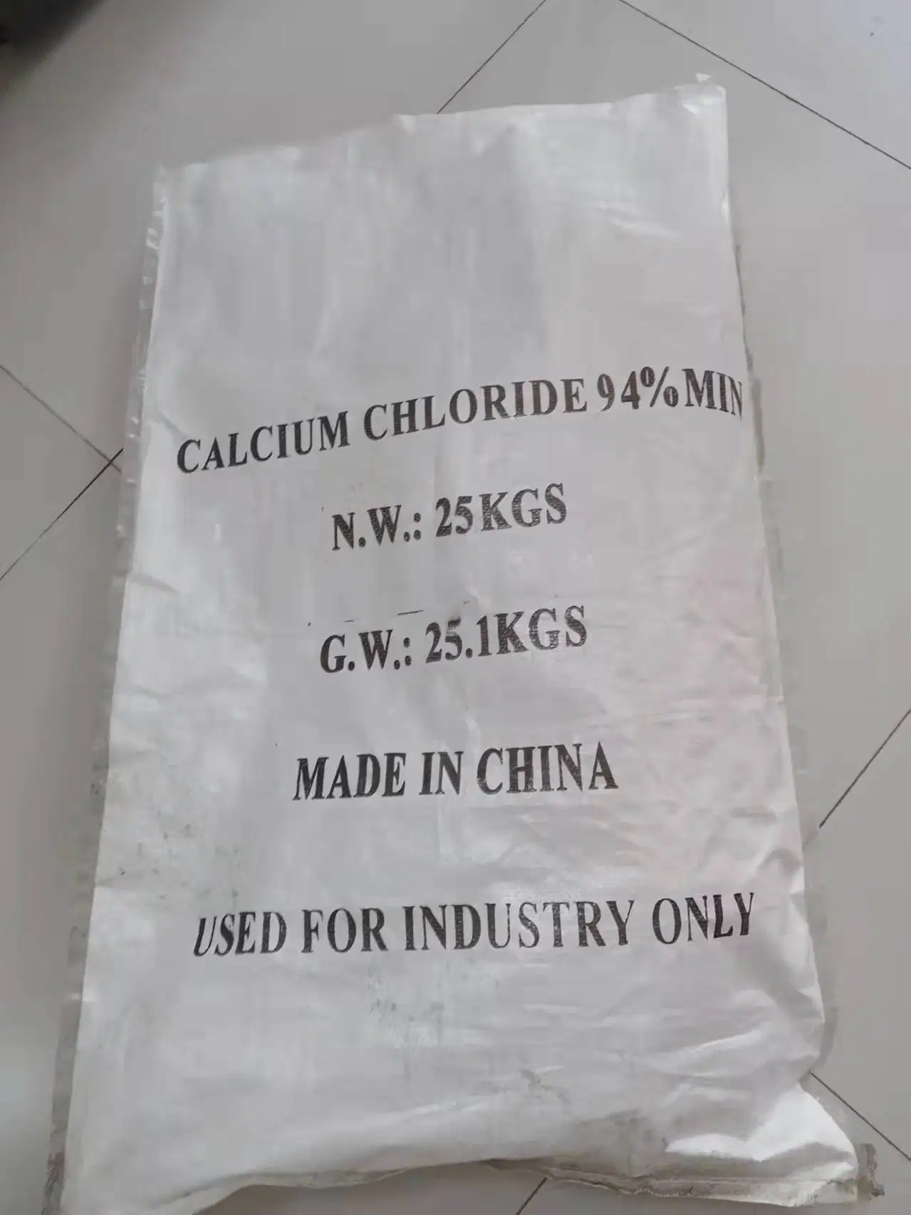 94% Min Melting Snow Agent Calcium Chloride 25kg Bag