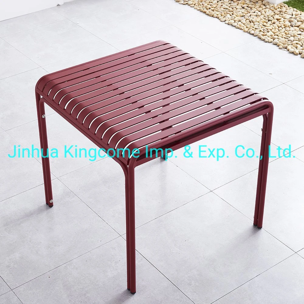 Aluminum Square Dinning Table/ Outdoor Garden Coffee Table with Aluminum