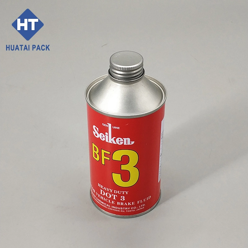 250ml 500ml 1L Round Tin Can for Brake Fluid