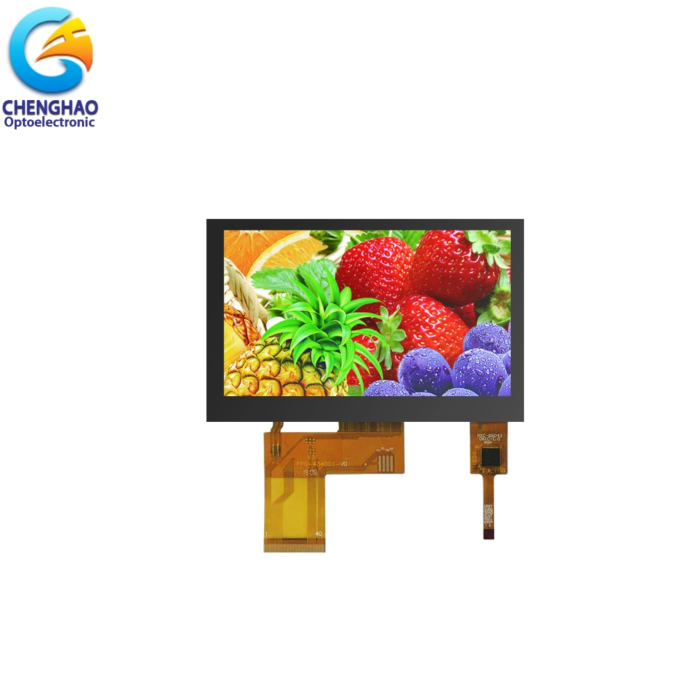 Industrial Grade 4.3" LCD Panel Transmissive / Normally Black Wqvga Full Color Display