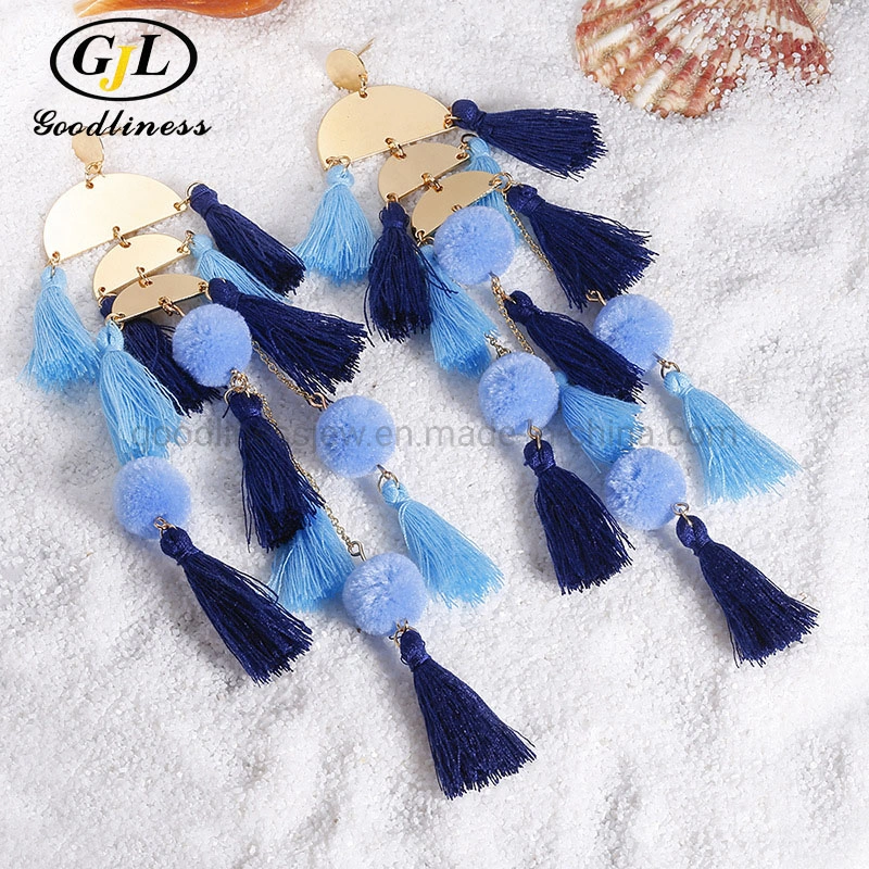 Wholesale/Supplier Tassels Semi-Circle Shape Bobemia Style Earring Jewelry