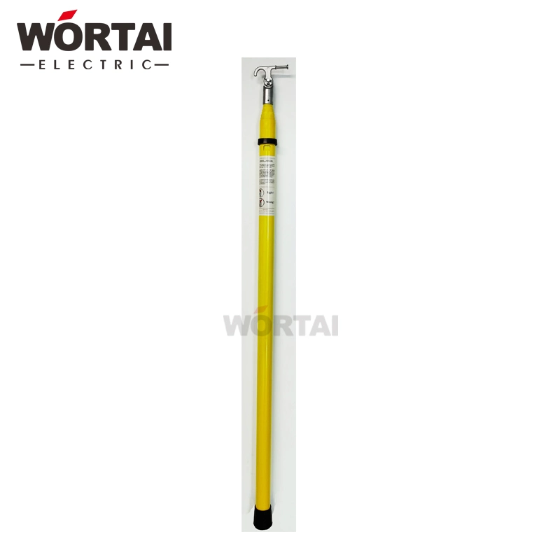 High Voltage Telescopic Fiberglass Hot Pole Insulating Electric Hot Stick