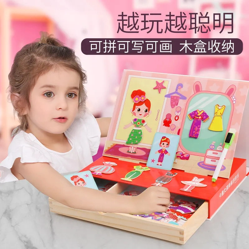 China Supplier New Brand Jigsaw Games Children Jigsaw Magnetic Puzzle Book Magnet Collage Jigsaw Puzzle Toy