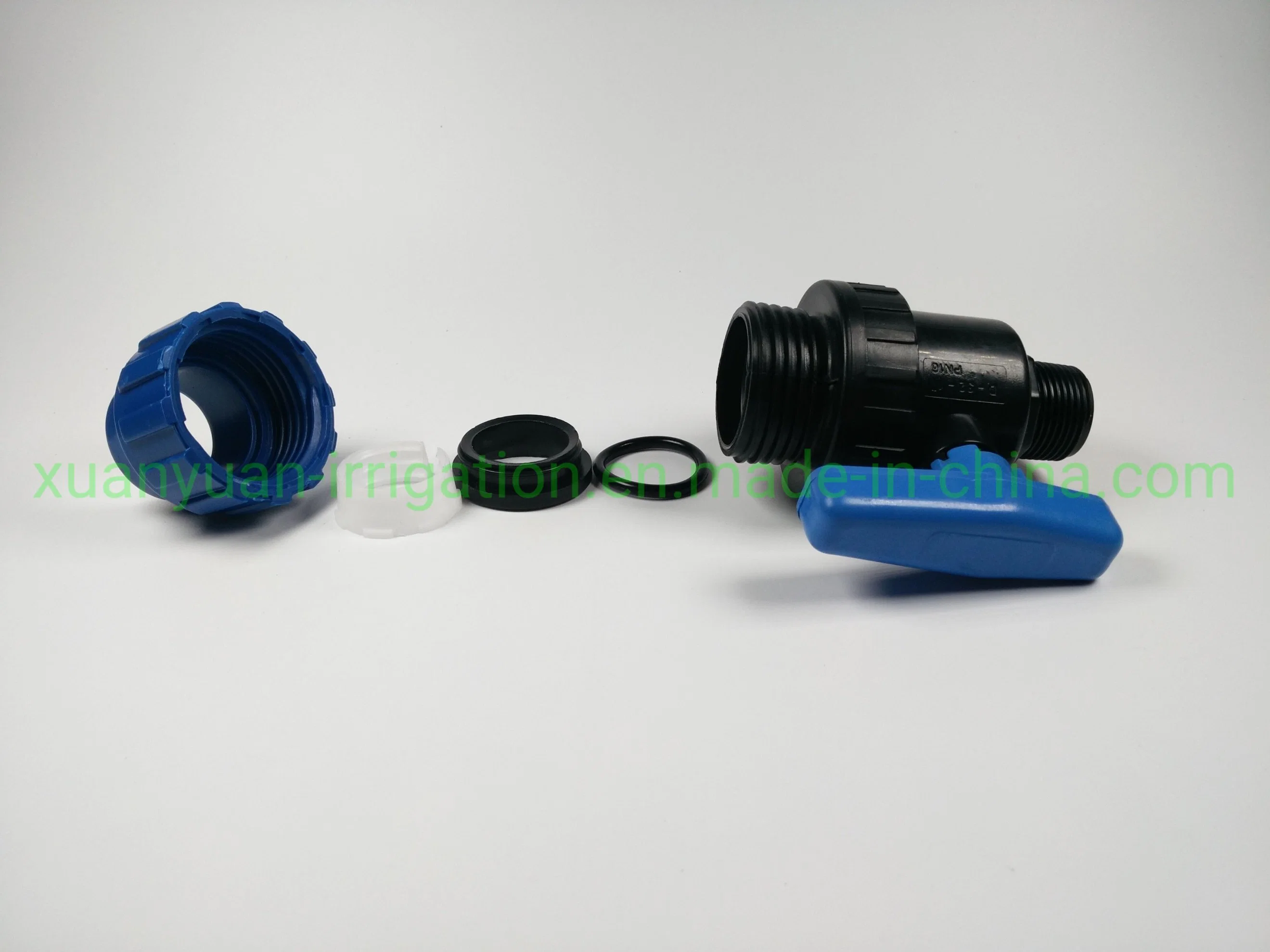 PP Ball Valve Male Valve Compression LDPE Pipe Irrigation