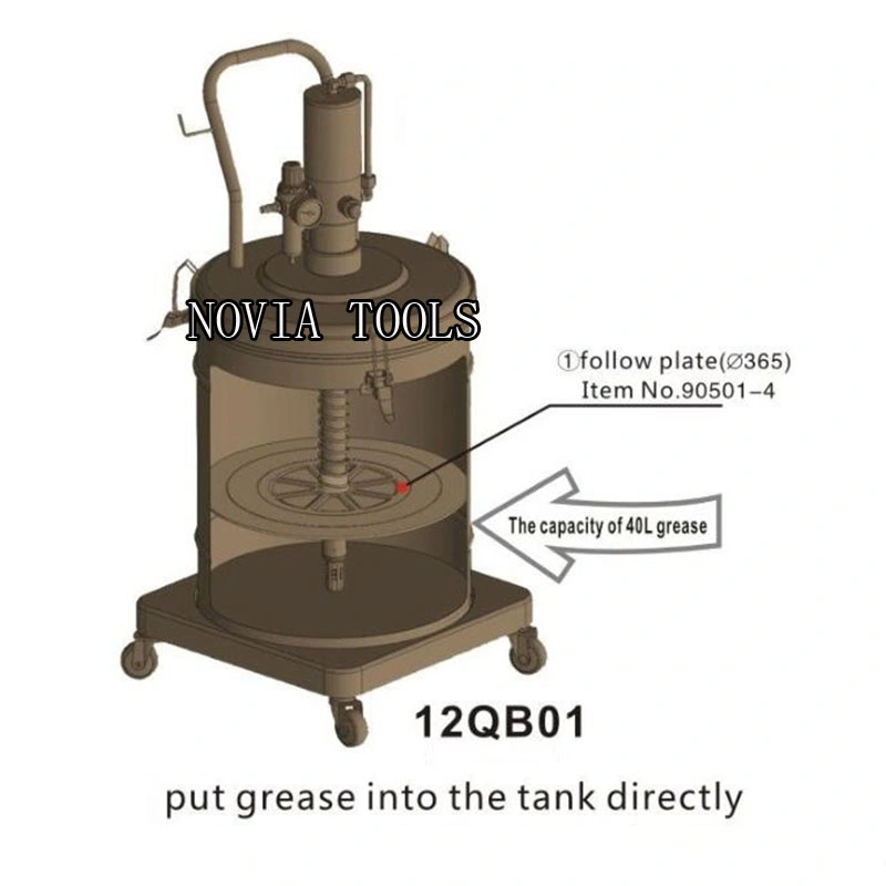 20 gallon Movable ensemble complet de la pompe de graissage automatique à commande pneumatique