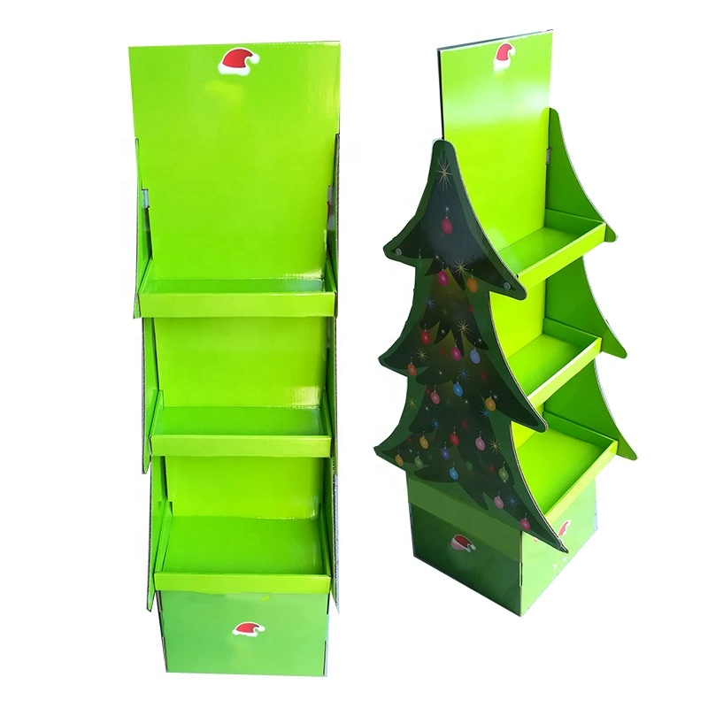 Weihnachtsbaum Custom Pocket Boden Pop Kraft Klappständer Karton Anzeigen