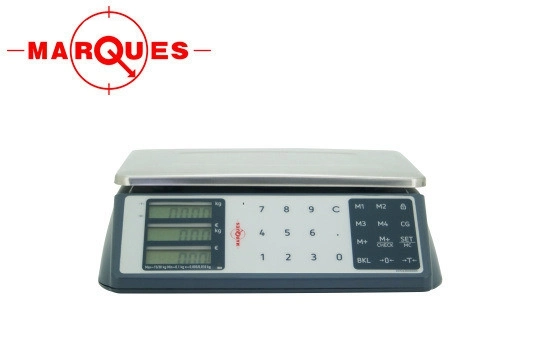 15kg 30kg LCD Screen Stainless Steel Weighing Electronic Scale with Change Calculation and Internal Rechargeable Battery