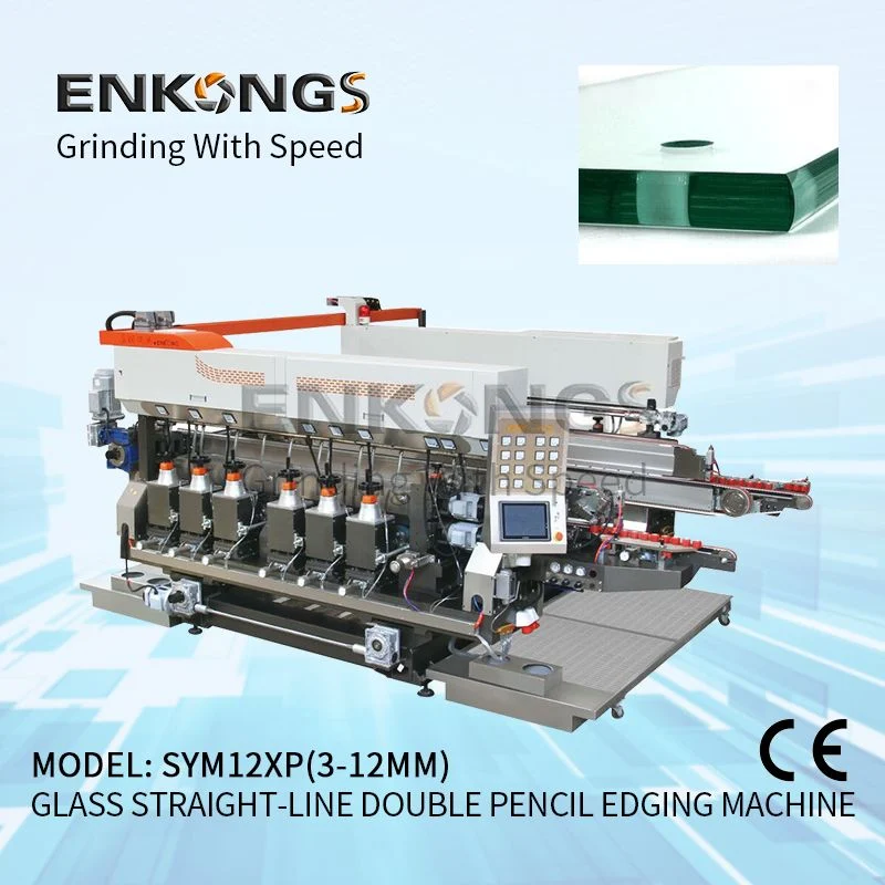 ثقب الغسيل باستخدام قلم الرصاص Mitting Beveling من Sym12 Glass Double Edger Line Pencil آلات حفر الآبار أثناء العمل معالجة التلميع بصقل الرمل