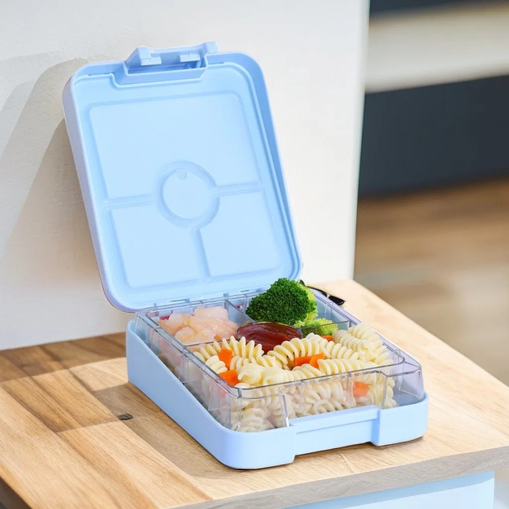 Aohea Bento Lunch Box for Kids 4 Compartments Leak-Proof, Microwave/Dishwasher Safe